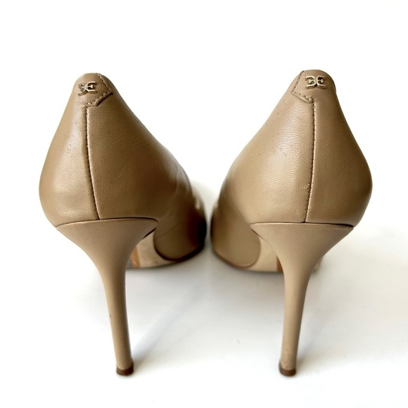 Sam Edelman Hazel Nude Leather Pumps Stiletto Heels Size 9.5 - Picture 7 of 12